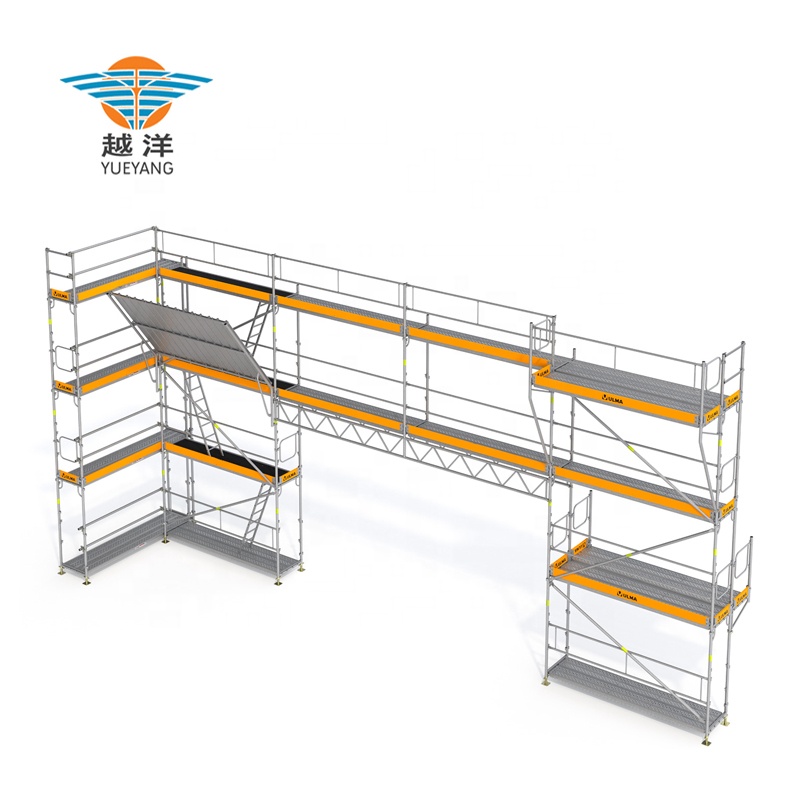 Galvanized Steel European Layher Facade Scaffolding System With Easy Installation
