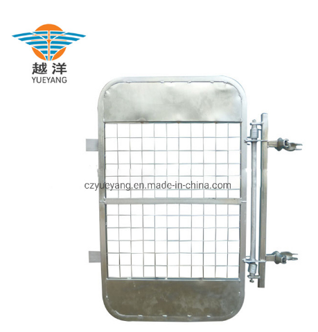 display of Self Closing Ladder Access Gate for Scaffolding Protection