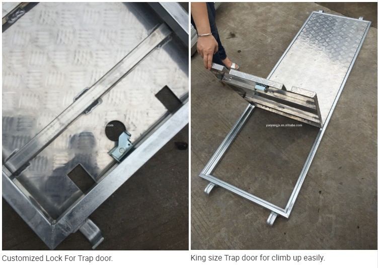 Effect drawing of Aluminium Scaffold Trap Door Deck with Ladder for Construction Use