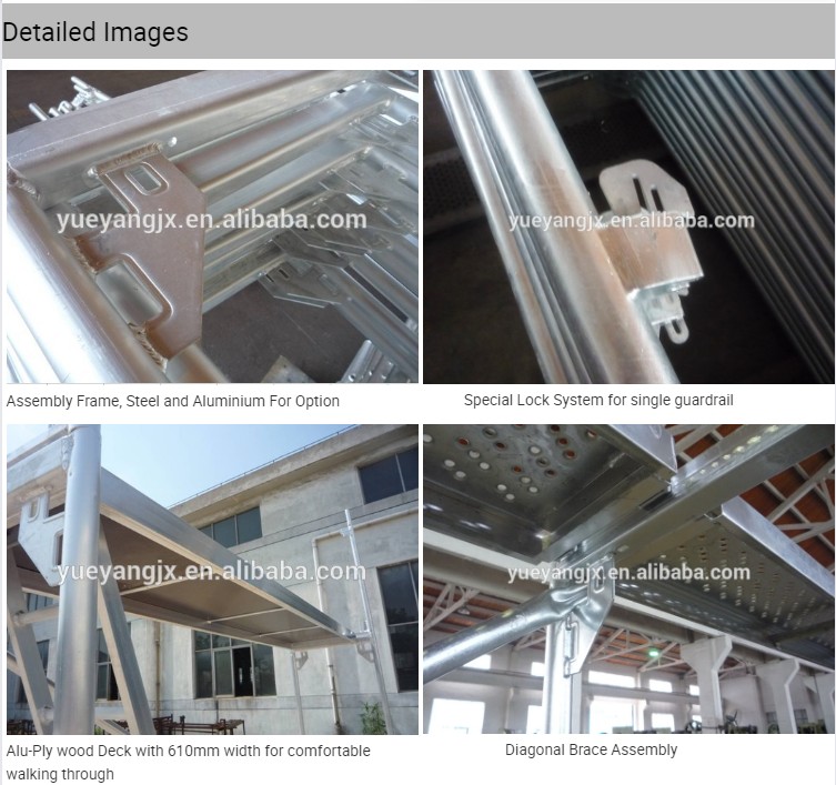 detail images about Galvanized Steel Facade Scaffolding For Construction Use