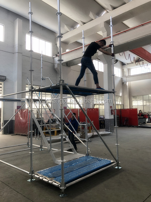 Presentation of All-round Ringlock Scaffolding Stair System For Work Platform عرض تقديمي لنظام السقالات Ringlock متعدد الاستخدامات لمنصة العمل