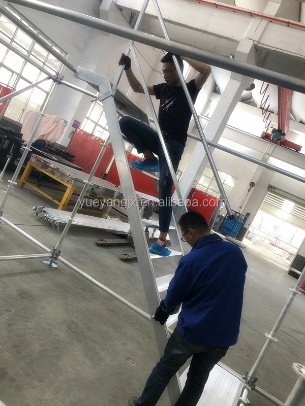 Physical pictures of All-round Ringlock Scaffolding Stair System For Work Platform صور مادية لنظام السقالات الدائري متعدد الاستخدامات لمنصة العمل