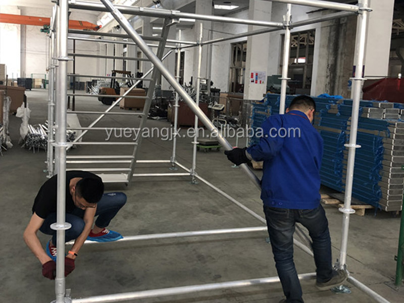 Effect drawing of All-round Ringlock Scaffolding Stair System For Work Platform رسم تأثير لنظام السقالات الدائرية الشاملة لمنصة العمل
