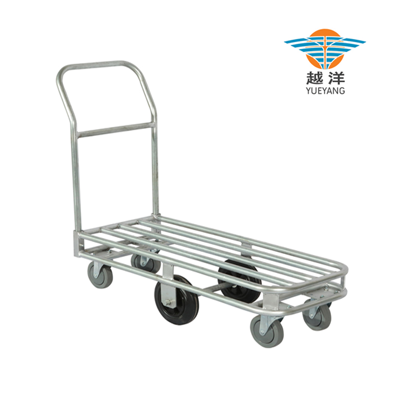 Heavy Duty Platform Hand Trolley with 6 Wheels for Use on Commercial Sites and Warehouses
