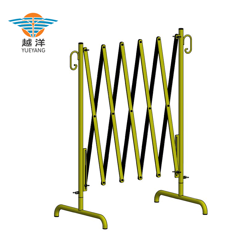 Steel expandable barricade for road safety