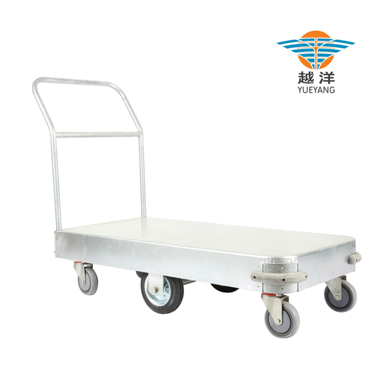 Galvanised steel hand trolley for use on commercial sites and warehouses