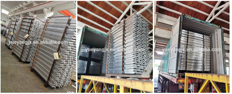 Packing of Steel Scaffolding Corner Plank Decking With Toe Board In Layher Style