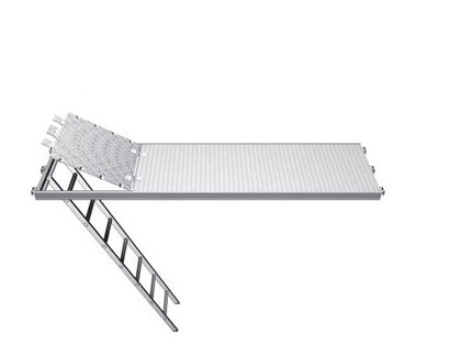 display of Aluminium Scaffold Trap Door Deck with Ladder for Construction Use