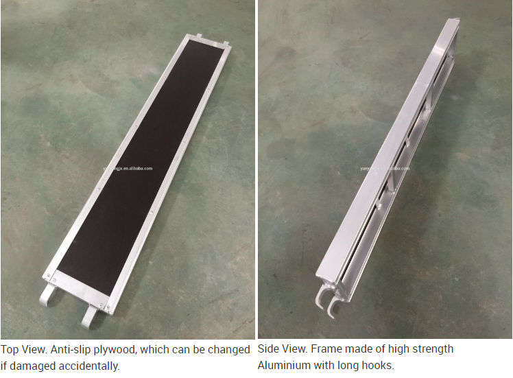 display of Aluminium Plywood Scaffolding Plank For Platform Use
