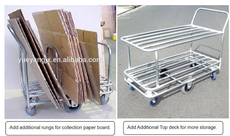 Effect drawing of Heavy Duty Platform Hand Trolley with 6 Wheels for Use on Commercial Sites and Warehouses