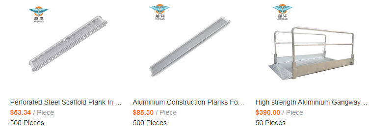 Show of Aluminium Plywood Scaffolding Deck Platform for construction use