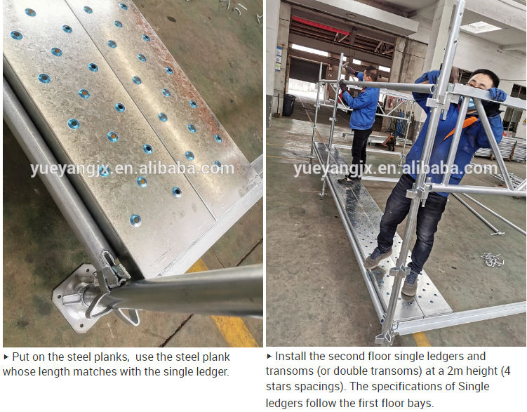 connection stage of Kwikstage Scaffolding System-Horizontal Ledger connection stage of Kwikstage Scaffolding System-Horizontal Ledger