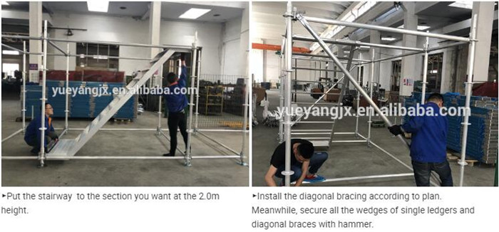 Construction stage of Aluminium Ringlock Scaffolding System For Aerial Work