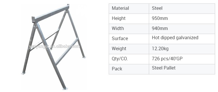 Parameters of Steel Folding Trestle For Builder