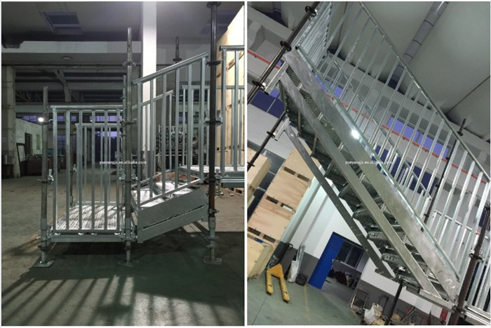 Physical pictures of Galvanized Outdoor Stage Stairs for Event Use
