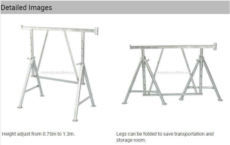detail images about Heavy Duty Steel Folding Scaffolding Trestle For Construction Use