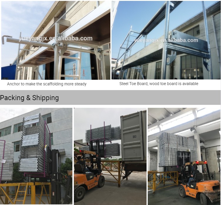 packing and shipping about Galvanized Steel Facade Scaffolding For Construction Use