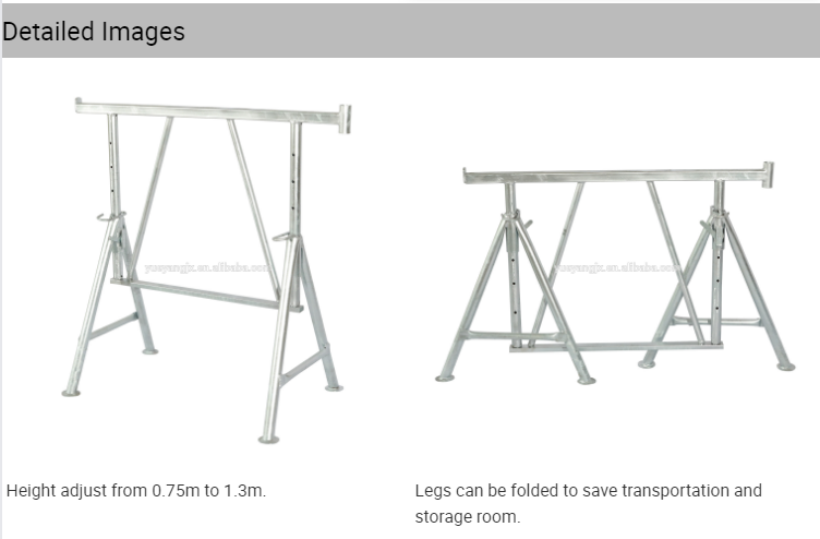 detail images about Adjustable Builder Trestle