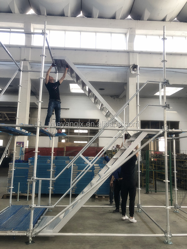 Exhibition of All-round Ringlock Scaffolding Stair System For Work Platform